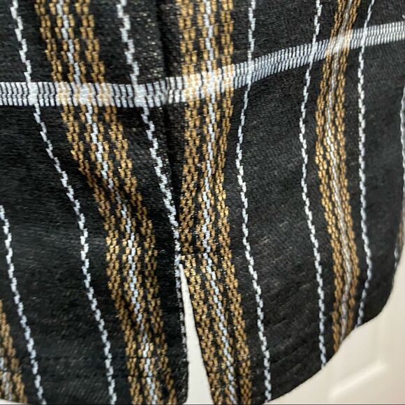 Hesperus Plaid Mini Skirt Size Medium Black Tan - Picture 4 of 8